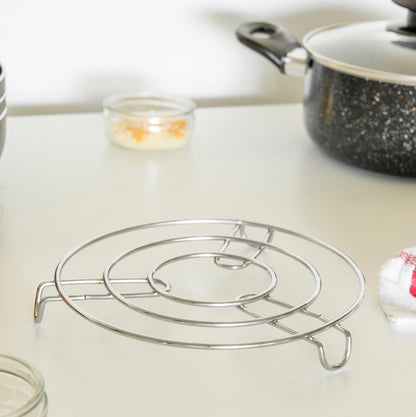 Chrome Stainless Steel Trivet Round - 20cm