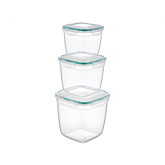 Fresh Box Square Deep 3 Pc Set - 1.1Ltr + 2Ltr + 3.6Ltr