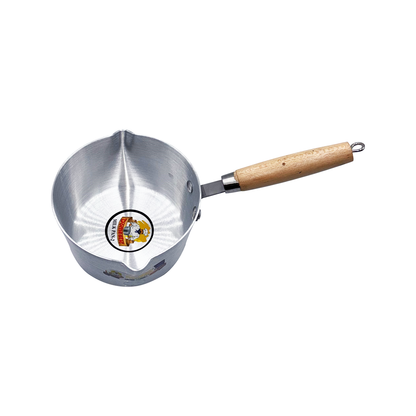 Domestic Aluminium Milk Pan With Wooden Handle - 20 cm