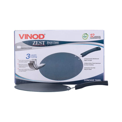 Vinod 26.5cm Nonstick Concave Tawa, 10-Inch
