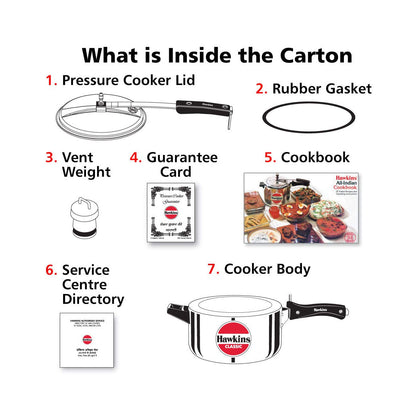 Hawkins Pressure Cooker - CLASSIC - Silver - 4 L