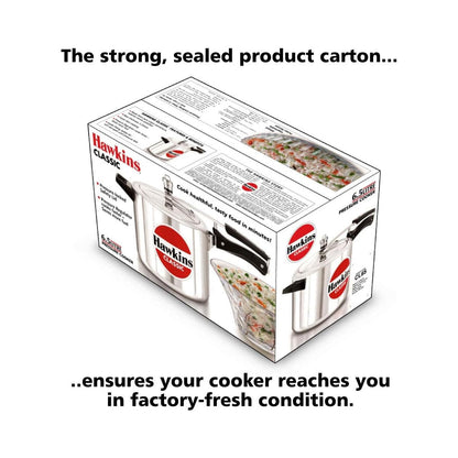 Hawkins Pressure Cooker - CLASSIC - Silver - 6.5 L