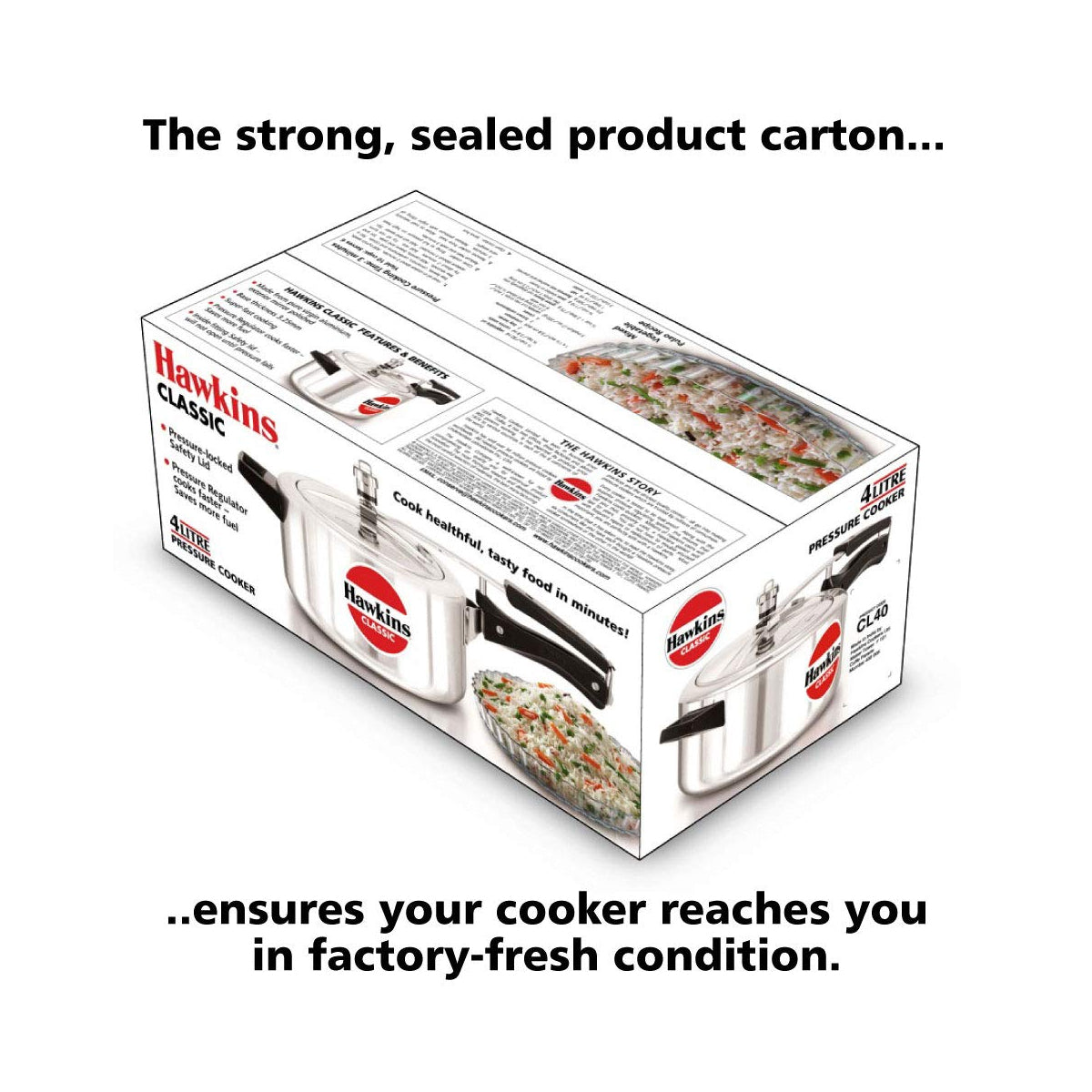 Hawkins Pressure Cooker - CLASSIC - Silver - 4 L