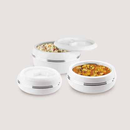 Teen Bhoj Mega Hotpot 3 Pc Set - 1500ml, 2500ml, 3200ml