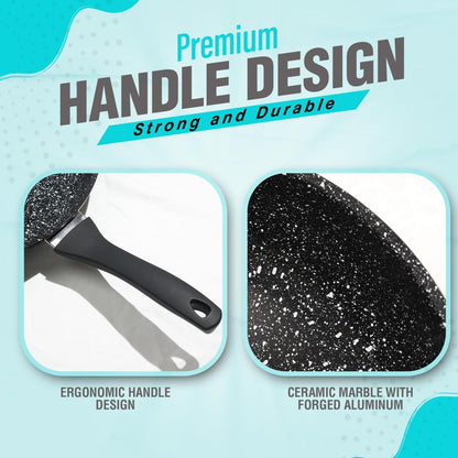 Glaxa Hard Anodized Non-Stick Induction Base Frying Pan - 30cm