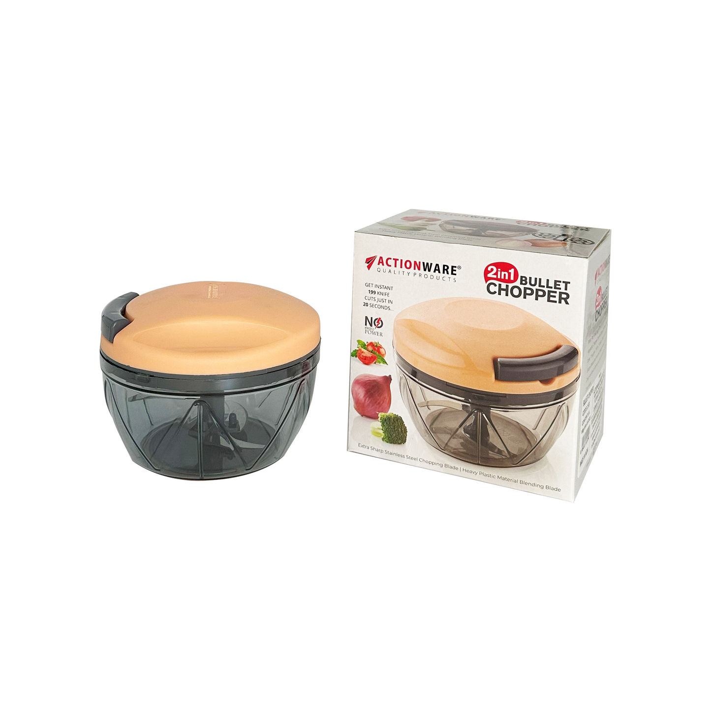 Actionware 2 in 1 Bullet Manual Chopper
