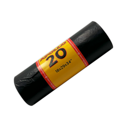 Heavy Duty Black Bin Bags / Liners 20 Pcs Roll