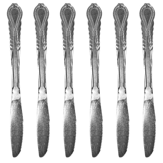 Stainless Steel Table Knives - 6 Pcs Set